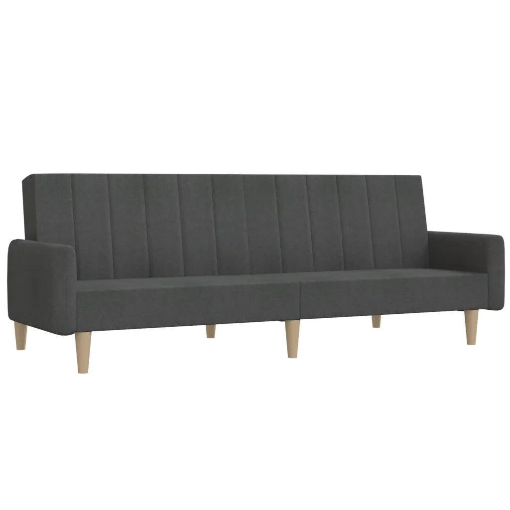 Divano letto | Sof¨¤ letto | Letto singolo a 2 Posti Grigio Scuro in Tessuto