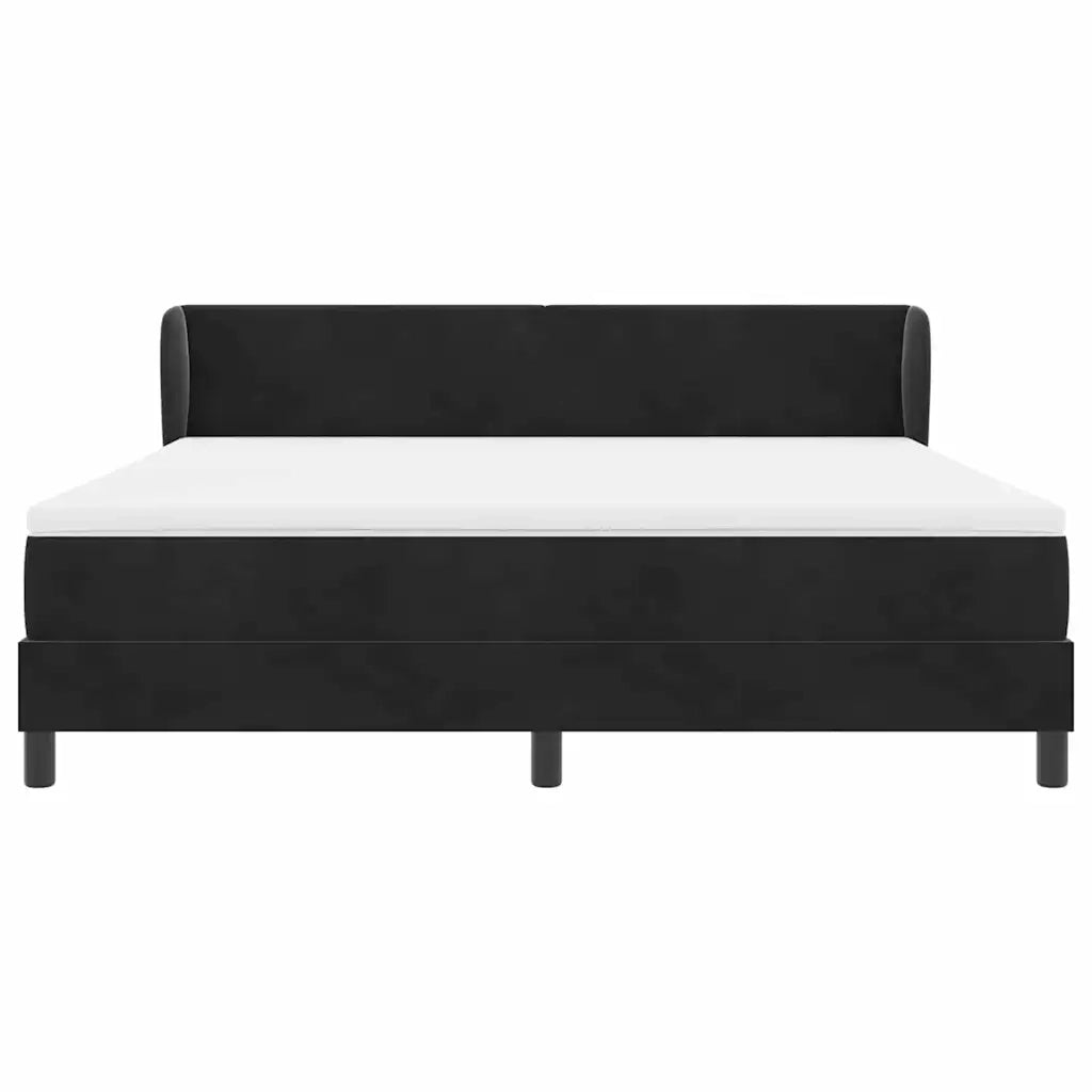 Letto a molle con testiera Nero 180 x 200 cm Velluto 3340402
