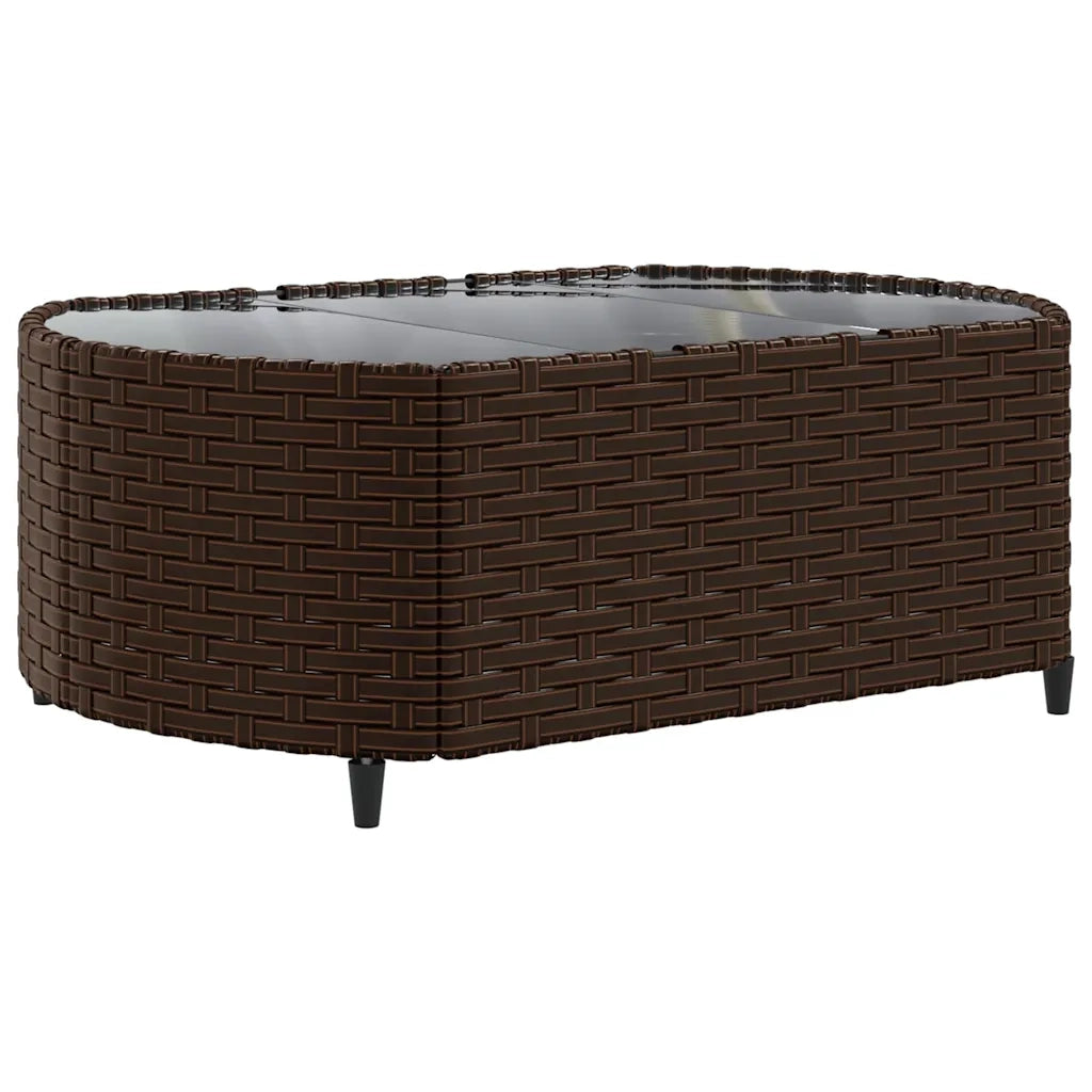 Set Divano da Giardino 4 pz con Cuscini Marrone in Polyrattan 3308361