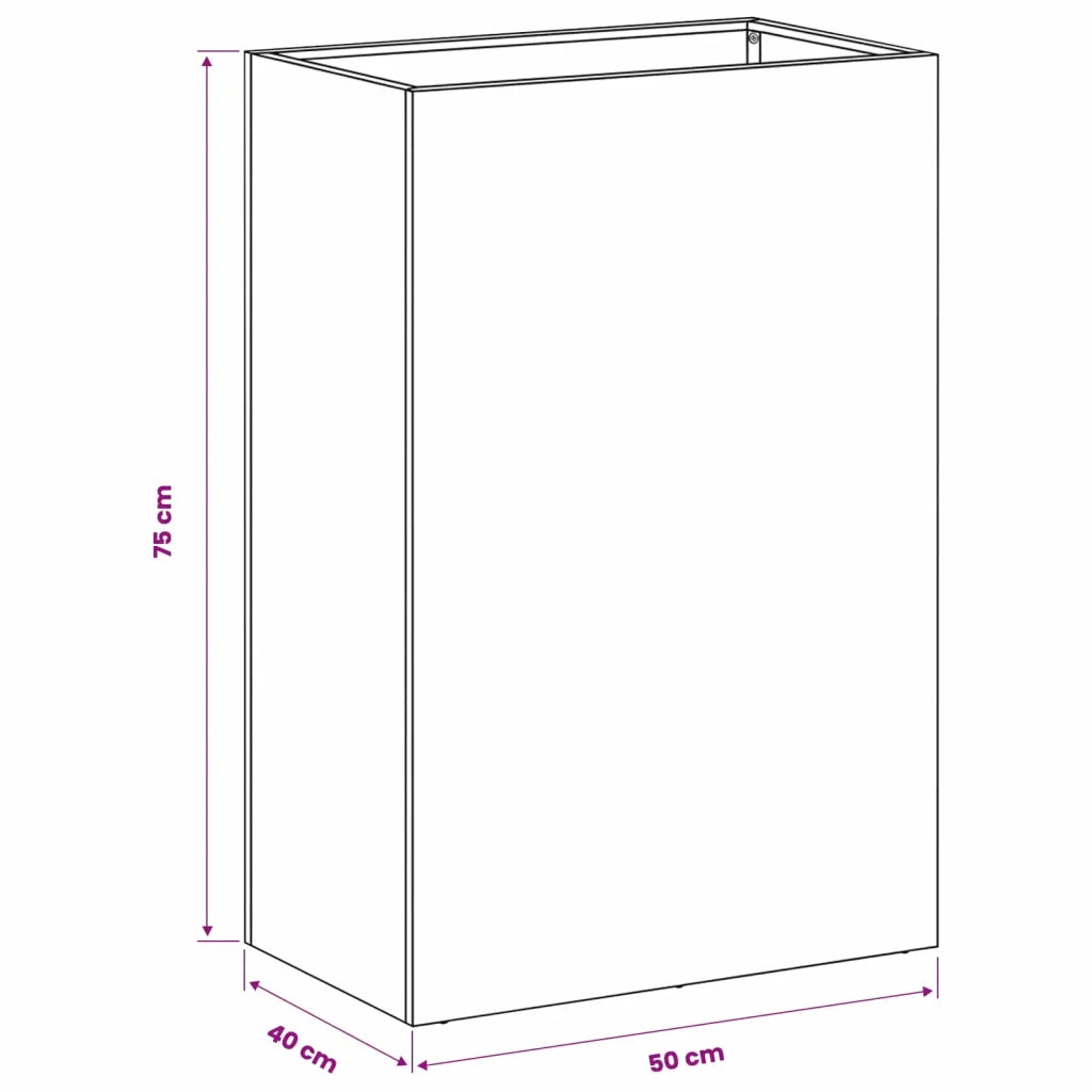 Vaso da giardino 2 pz Bianco 50 x 40 x 75 cm 8005669