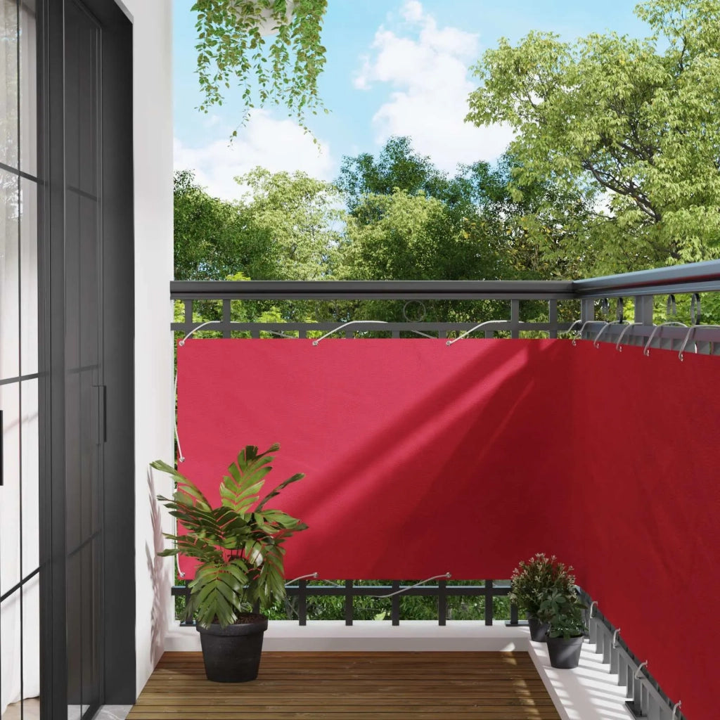Schermo da balcone-Pannello per balcone Borgogna 100 x 1000 cm Tessuto Oxford