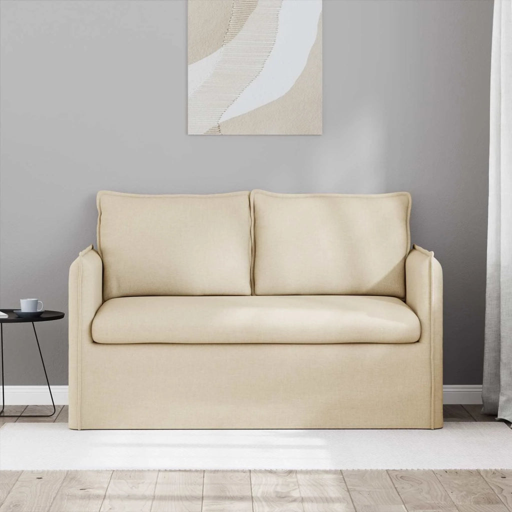 Divano Crema 136 x 82 x 85 cm Tessuto