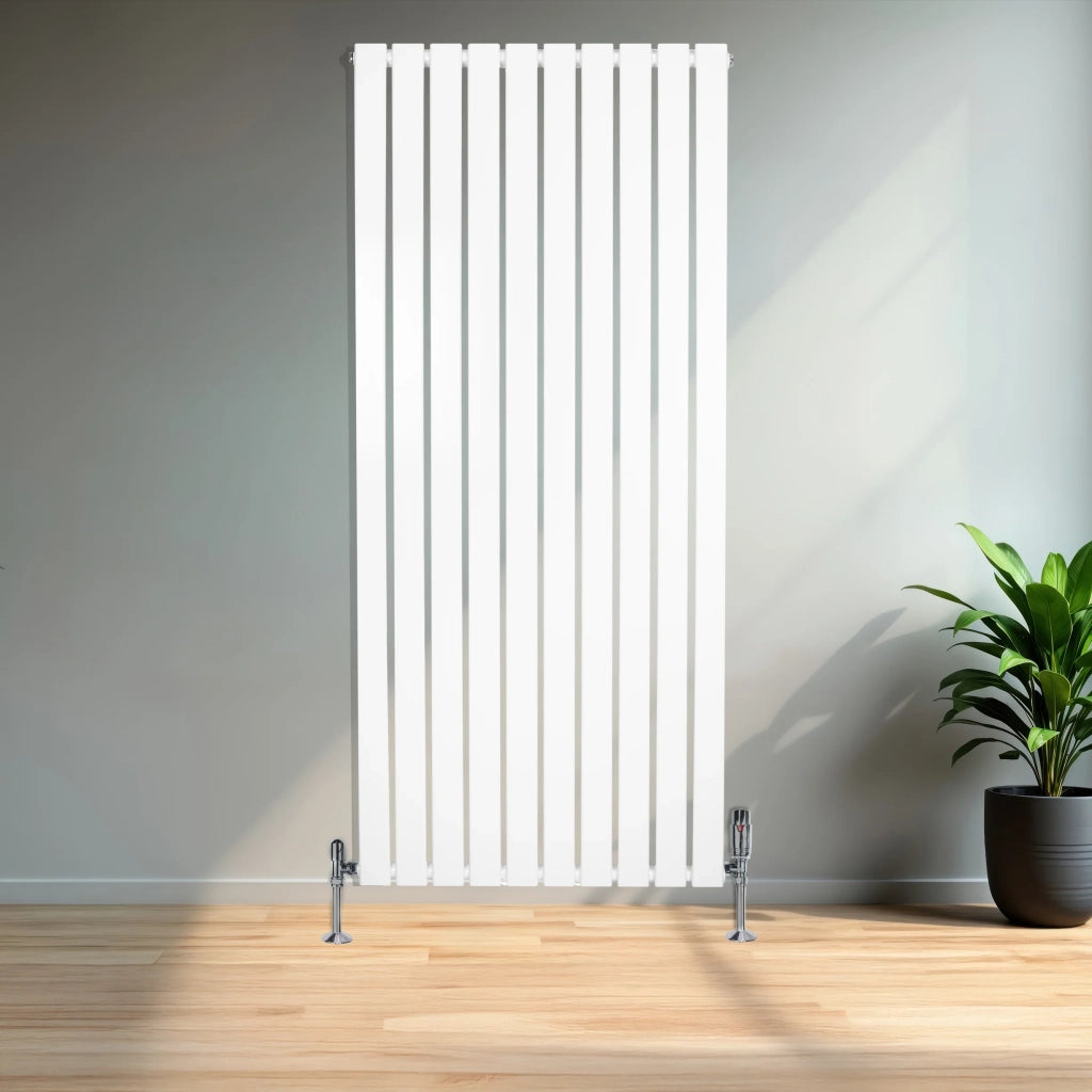 Radiatore Verticale 1600 x 700 mm con Valvole TRV Bianco