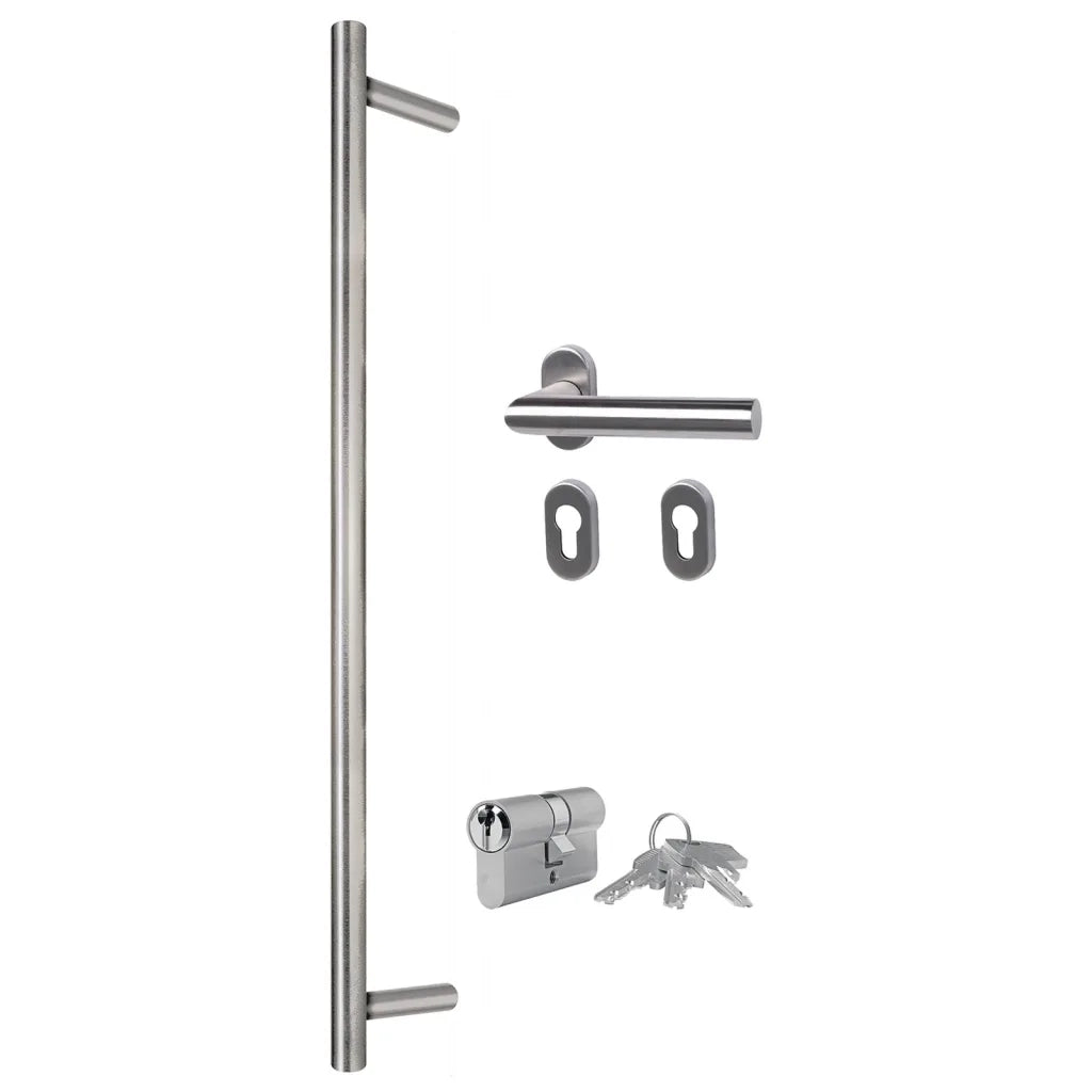 Porta Ingresso Bianca 110x210 cm in Alluminio e PVC 3157064