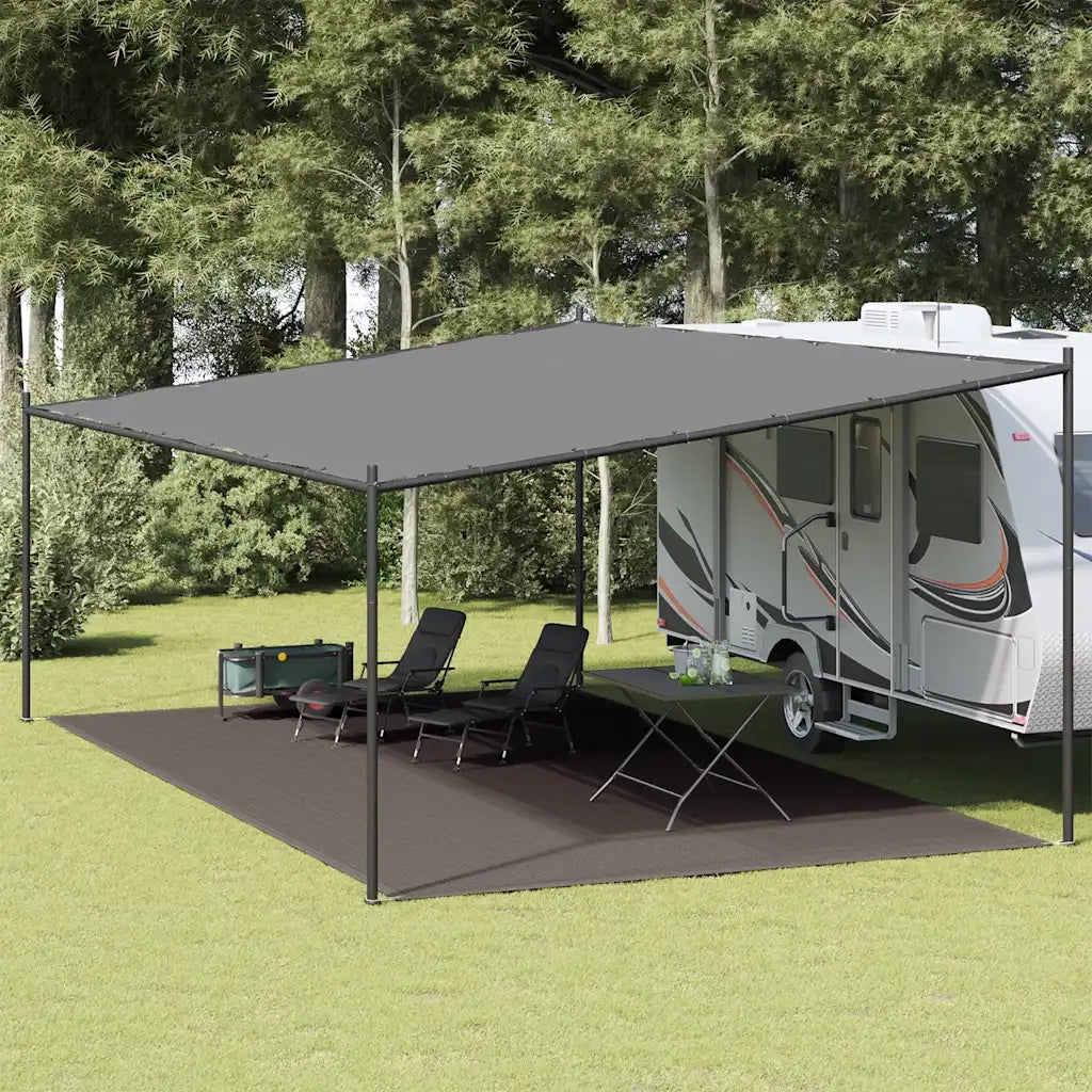 Tappetino per Tenda | Tappeto da campeggio 400x800 cm Antracite in HDPE