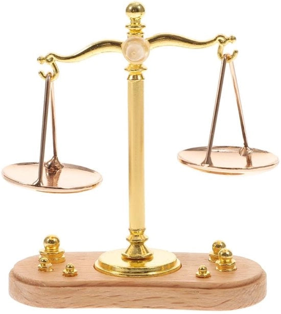12 - Mobiliario per bambole - Duraturo - Inclusi 6 pesi di bilanciamento - Aspetto realistico - Scala miniatura