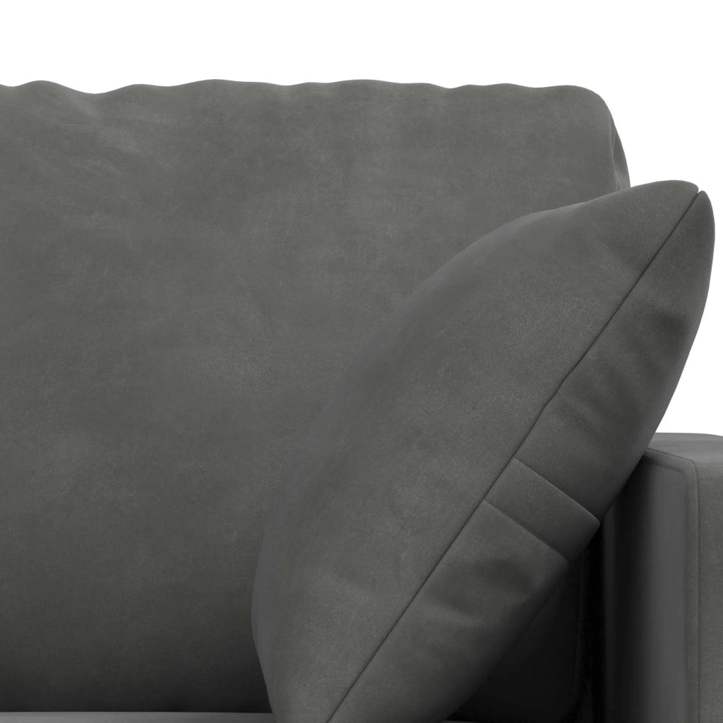 Set di divani 2 pcs Grigio scuro 138 x 78 x 80 cm Velluto 3407508