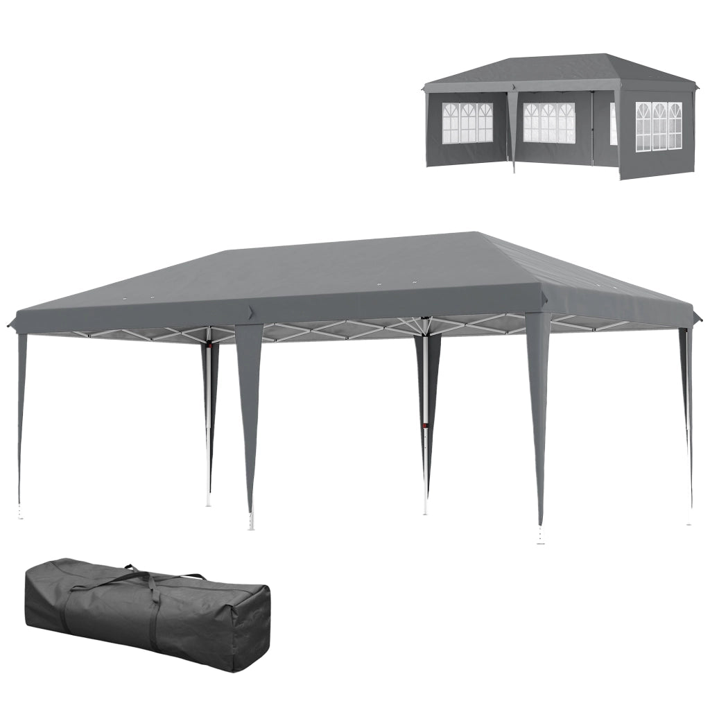 Gazebo pieghevole ¨C Minimal ¨C 3x6 m grigio