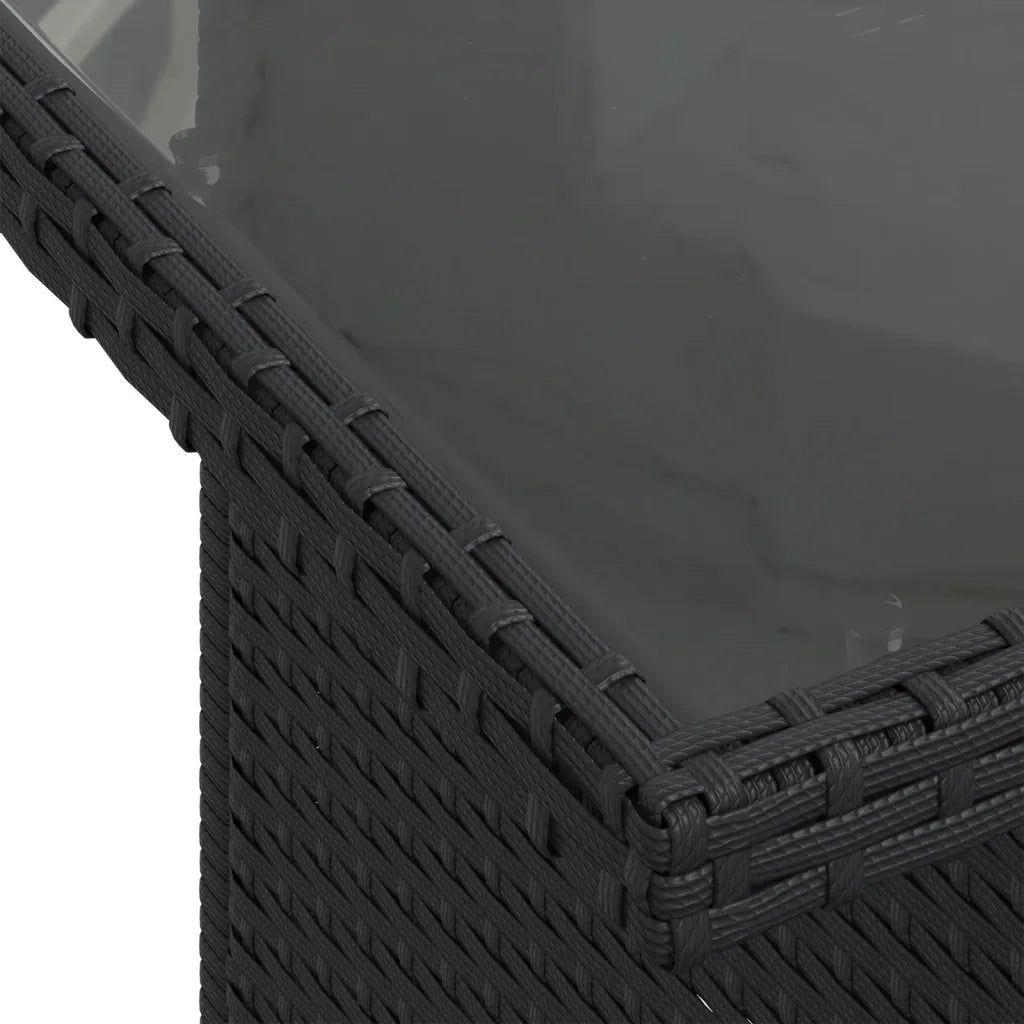 Set Divani da Giardino con Cuscini 7pz Nero Polyrattan 3266376