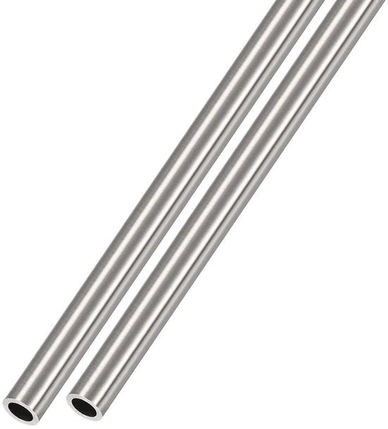 Set di tubi in acciaio inossidabile 6mm x 1mm x 300mm - Lotto da 2 pezzi per mobili e giardino