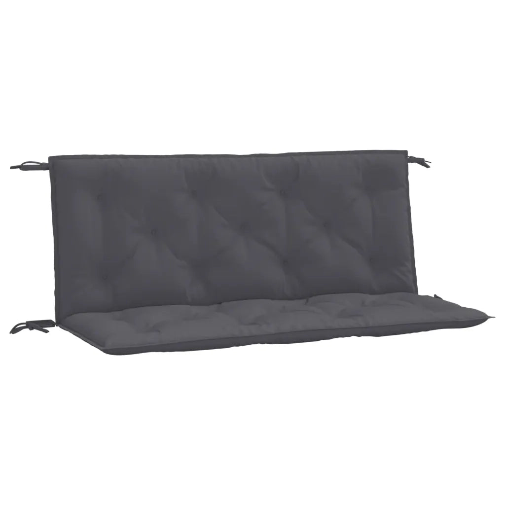 Cuscini Panca Giardino 2 pz-Set di 2 Cuscini per panchina da esterno Antracite 120x50x7 cm Tessuto Oxford