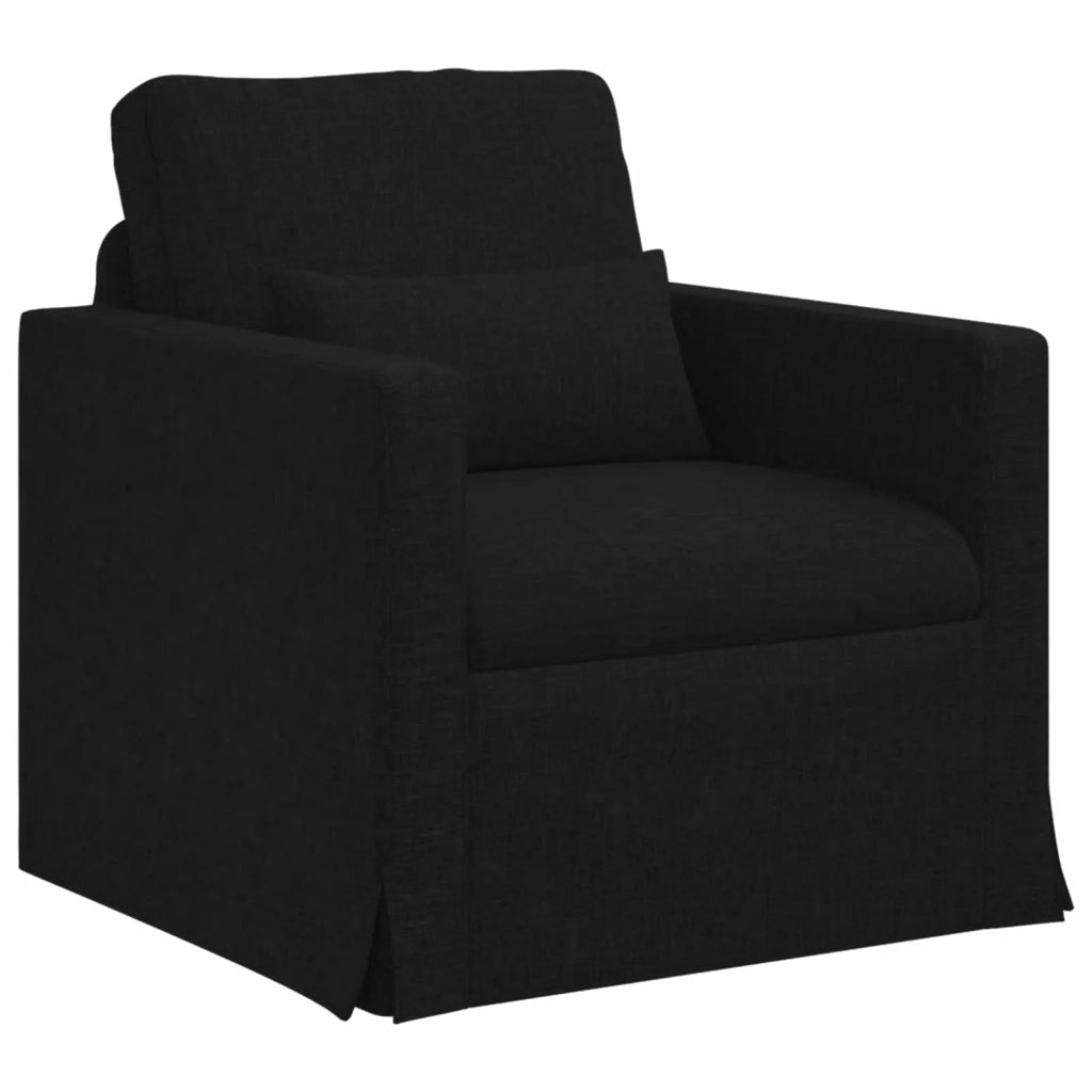 Divano Nero 78 x 78 x 80 cm Tessuto