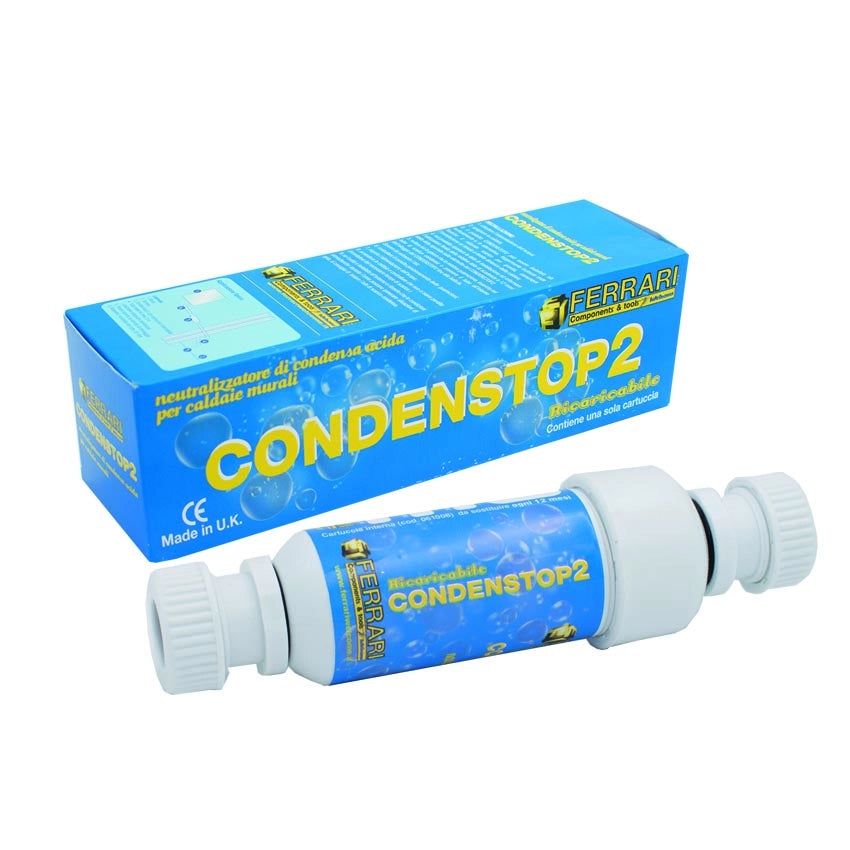 NEUTRALIZZATORE DI CONDENSA ACIDA- Attacchi a string.  D. 20 mm- FERRA- pezzi 1