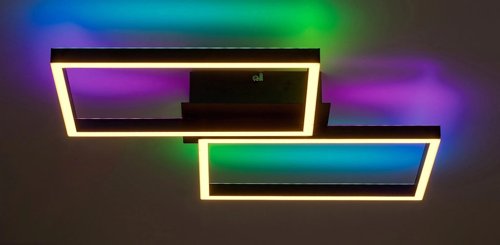 Plafoniera LED 40W RGB dimmerabile nera Rabalux 71032