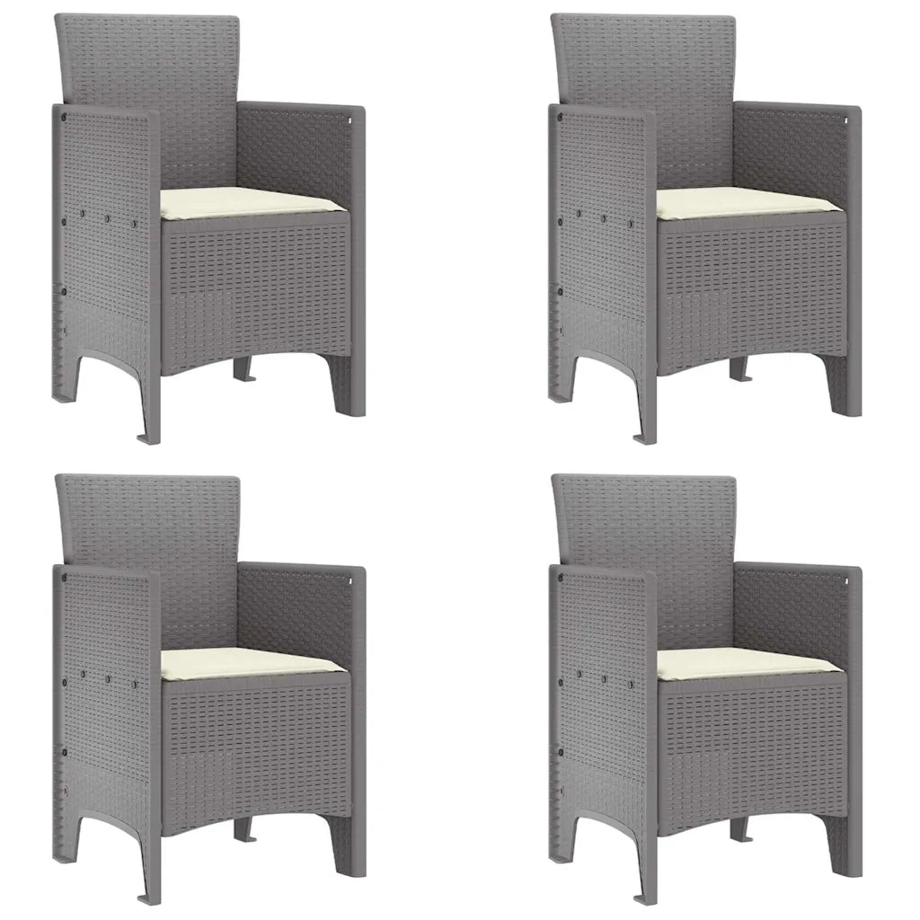 Sedia da Giardino 4 pcs Grigio chiaro 53 x 49 x 85 cm