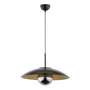 Lampada a sospensione ARUM nera vetro Ø47 E14 Alfa