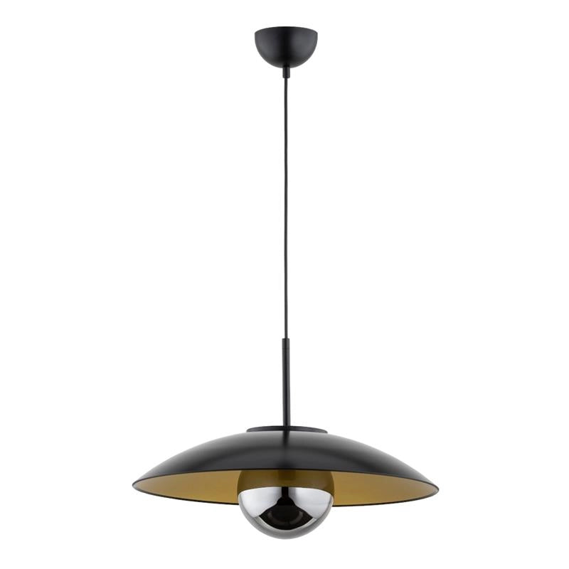 Lampada a sospensione ARUM nera vetro Ø47 E14 Alfa