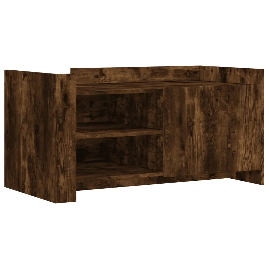 Tavolino salotto | Tavolino da caff¨¨ | Tavolino da Soggiorno Rovere Fumo 100x50x50 cm in Legno Multistrato