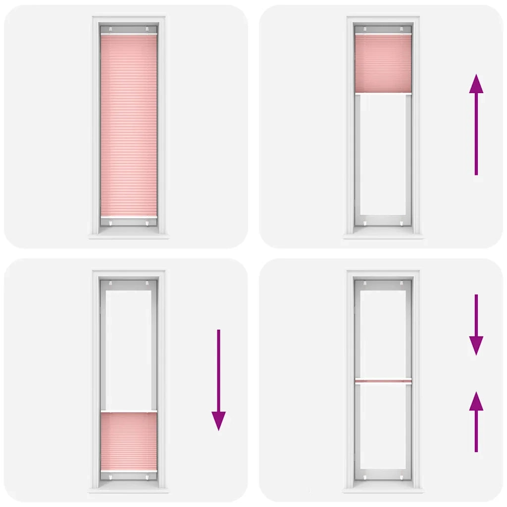 Tenda Plissettata | Tenda pliss¨¨ Rosa 65x200 cm Larghezza Tessuto 64,4 cm