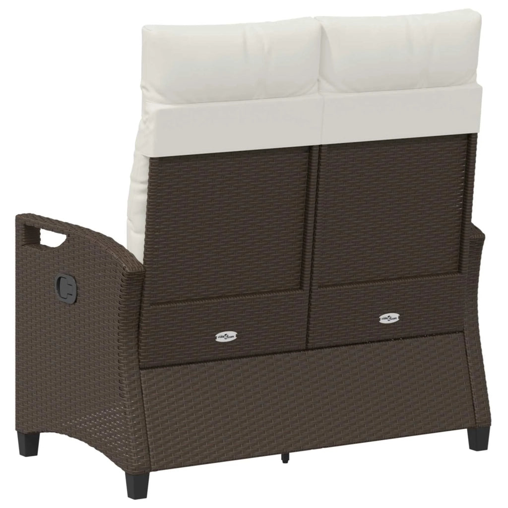 Panchina da giardino Marrone e Crema 105 x 60 x 112 cm