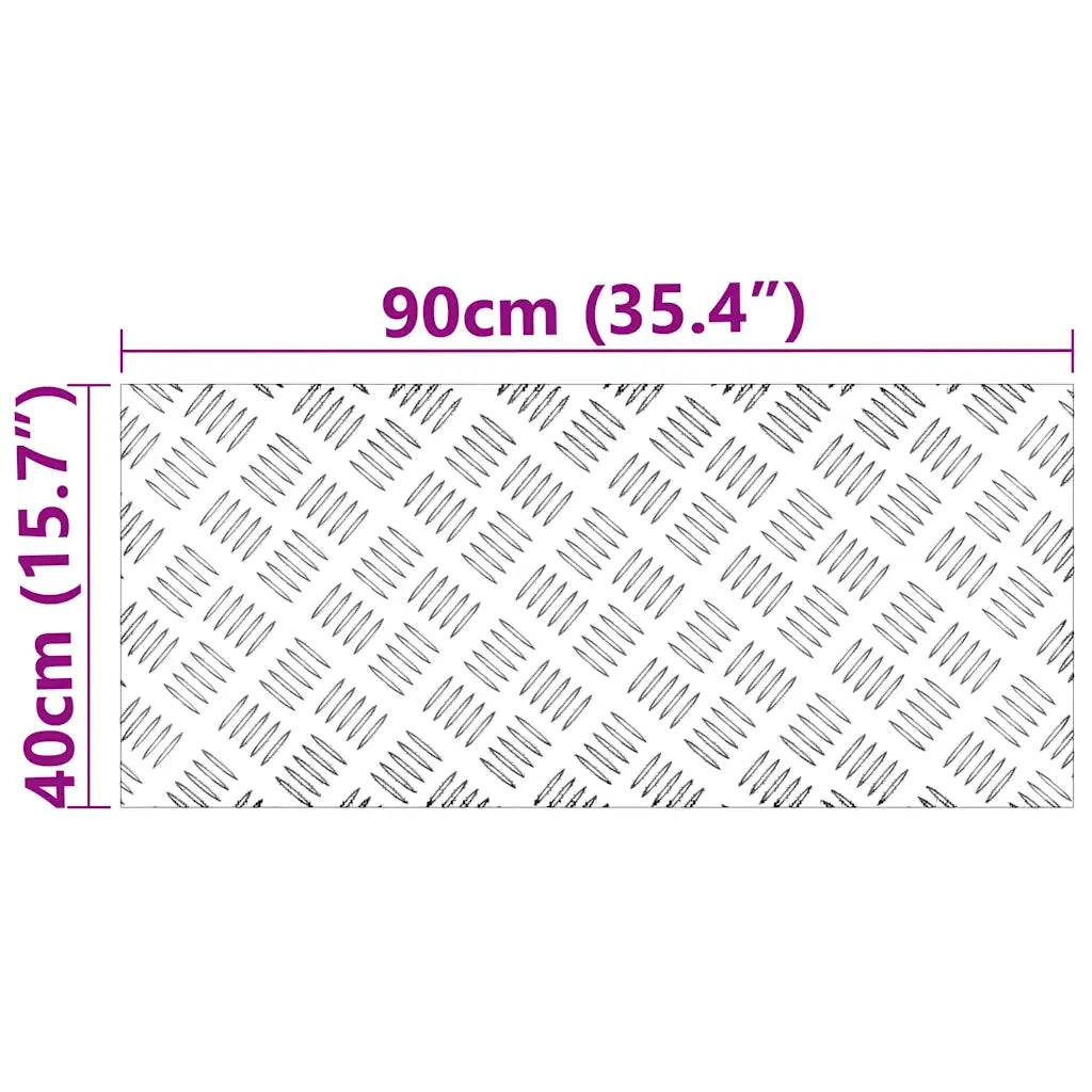 Gradini per Scale 4 pcs Argento 90 x 40 cm Alluminio 4104336