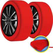 Trade Shop - Set 2 Calze Da Neve Catene Per Auto Omologate In Tessuto 3d Per Grande Aderenza -    Xl