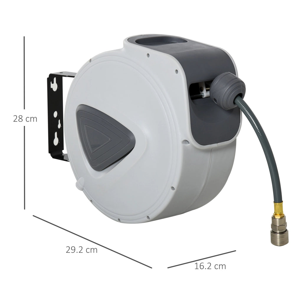 Avvolgitubo Automatico ¨C zephmum ¨C 10m Grigio con Ruote e Montaggio a Parete