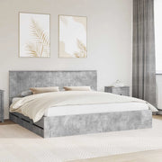 Struttura del letto con cassetto Grigio cemento 200 x 200 cm 3411085