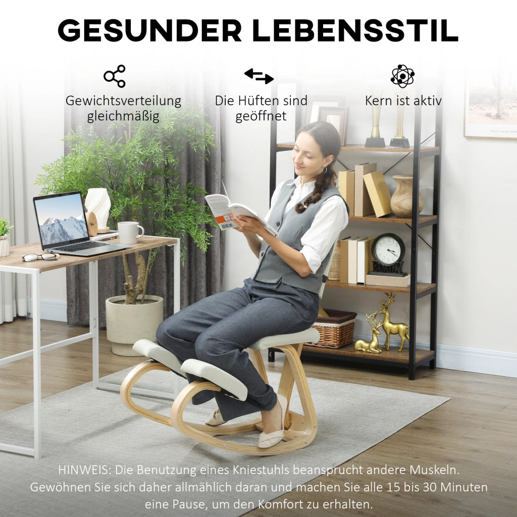 Sgabello ergonomico da meditazione ¨C Xylo ¨C crema