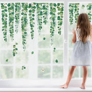 Decorazioni per finestre Stickers di vite da appendere alle finestre Decorazioni per finestre per la primavera Stickers di foglie verdi Decorazioni per finestre anti-UV Decorazioni per finestre in vetro Stickers di decorazione per finestre