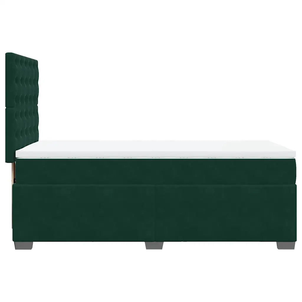 Giroletto a Molle con Materasso Verde Scuro 100x200 cm Velluto 3290849