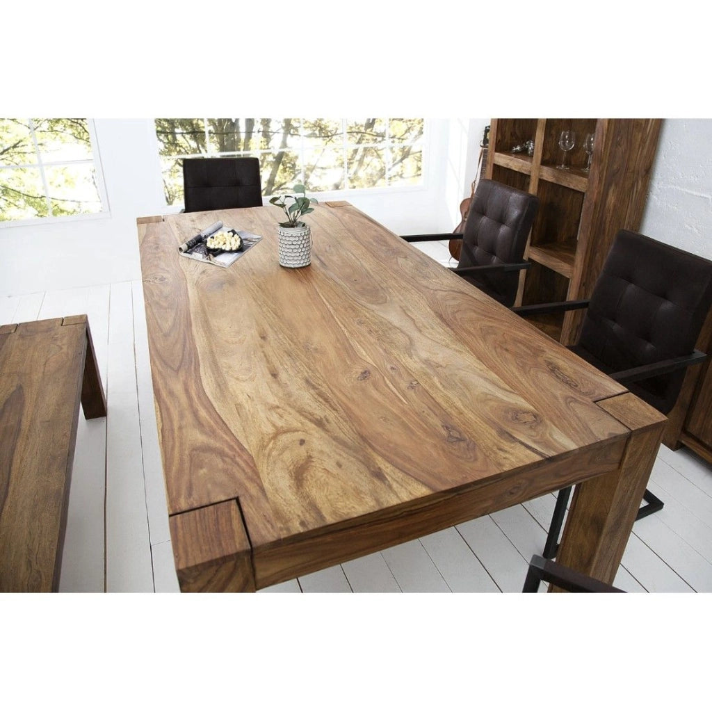 Tavolo da pranzo ORBO 200 cm – Tavolo in legno massiccio di Sheesham verniciato