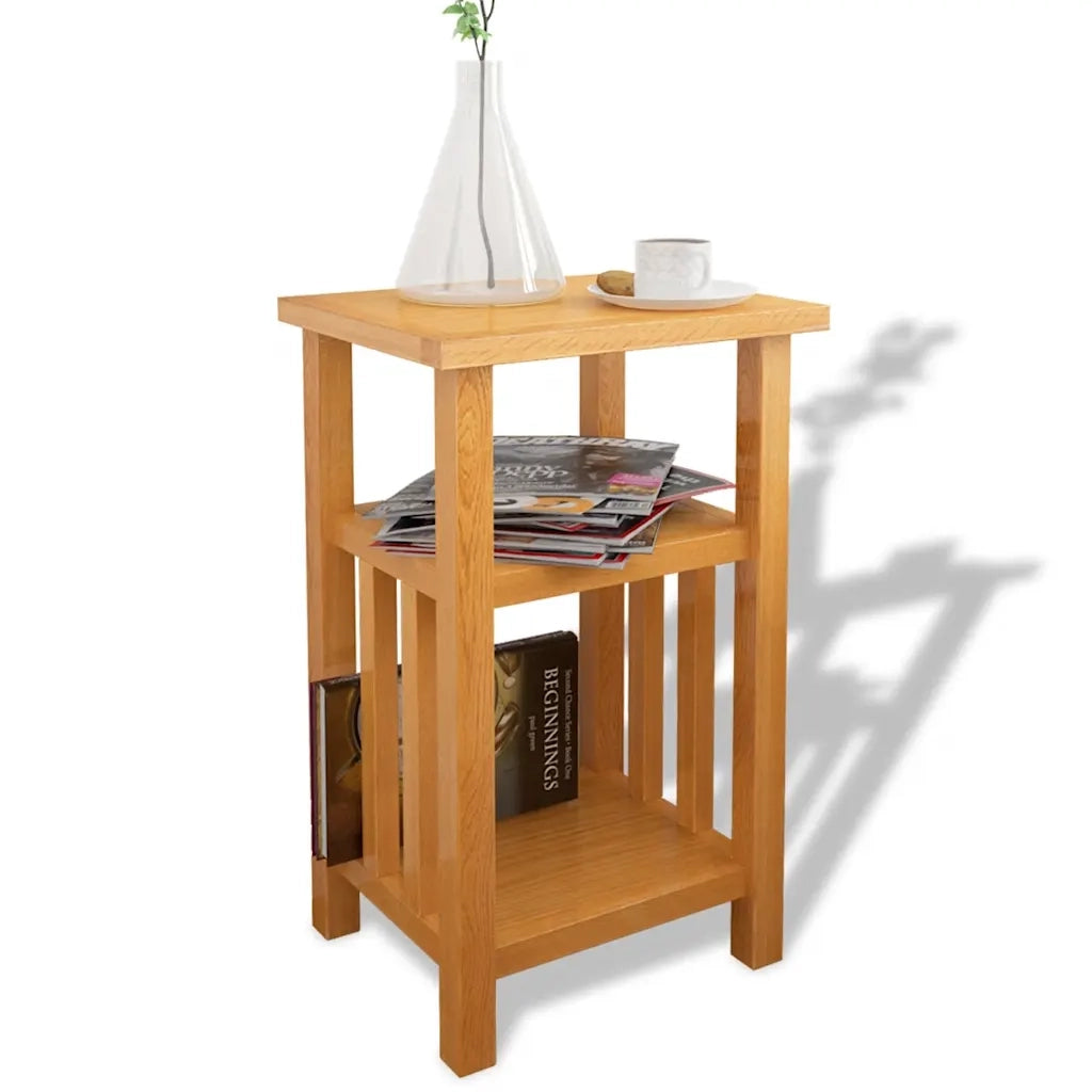 Tavolino da salotto | Tavolino da caff¨¨ | Tavolino da Soggiorno con Ripiano 27x35x55 cm Massello di Rovere