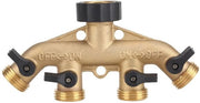 Divisore tubi - Distributore d'acqua - Connettore tubi - Fusto di connessione per tubi - Tubo per giardinaggio - Adatto per irrigazione di giardini - (Fil di alta tensione 3/4)