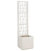Vaso da giardino-Fioriera da Esterno-Contenitore per Piante Bianco 36 x 36 x 140 cm Polipropilene