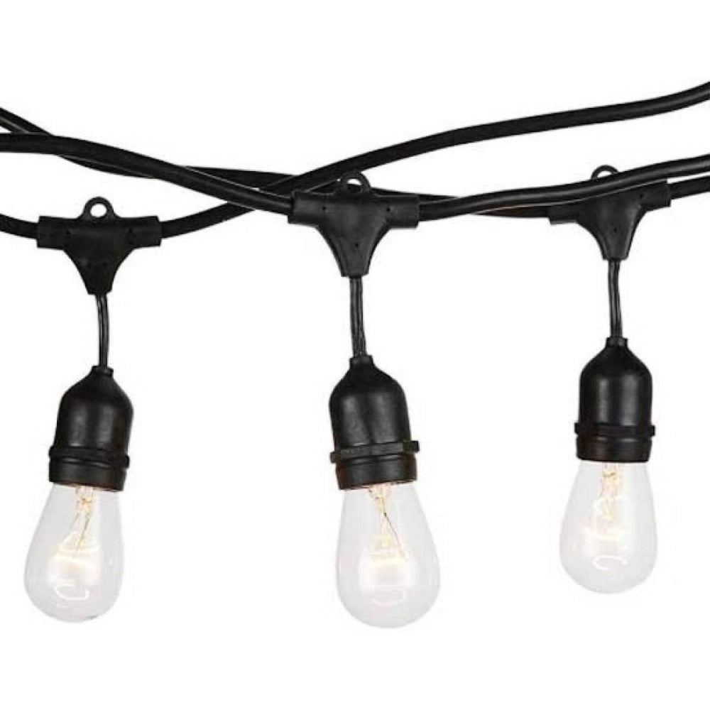 Trade Shop - Cordoniera Con 10 Porta Lampada Attacco E27 Da 10mt Per Uso Esterno Ed Interno -