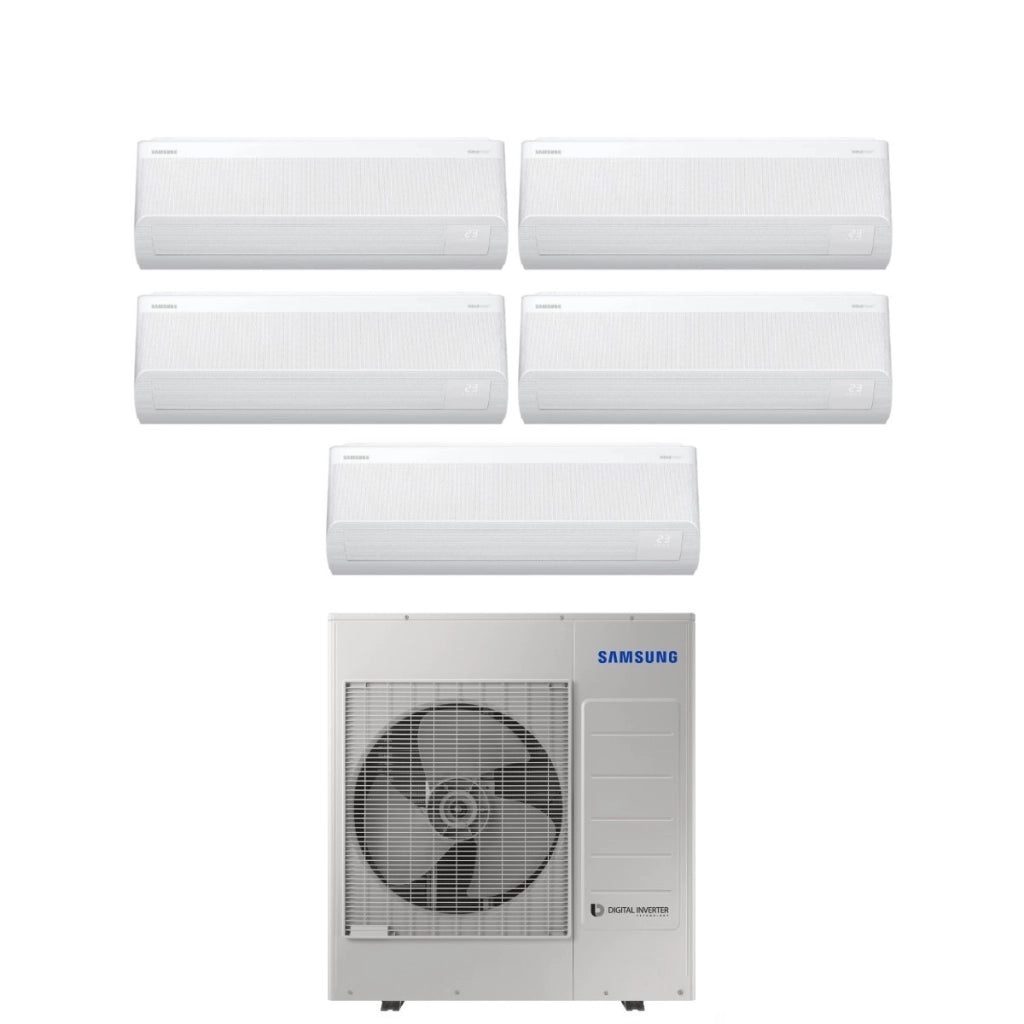 Climatizzatore Condizionatore Samsung Penta Split Inverter serie WINDFREE AVANT S2 7+7+9+9+9 con AJ100TXJ5KG R-32 Wi-Fi Integrato 7000+7000+9000+9000+9000