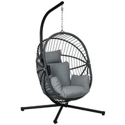 Poltrona dondolo ovale sospesa ¨C Minimal ¨C grigio
