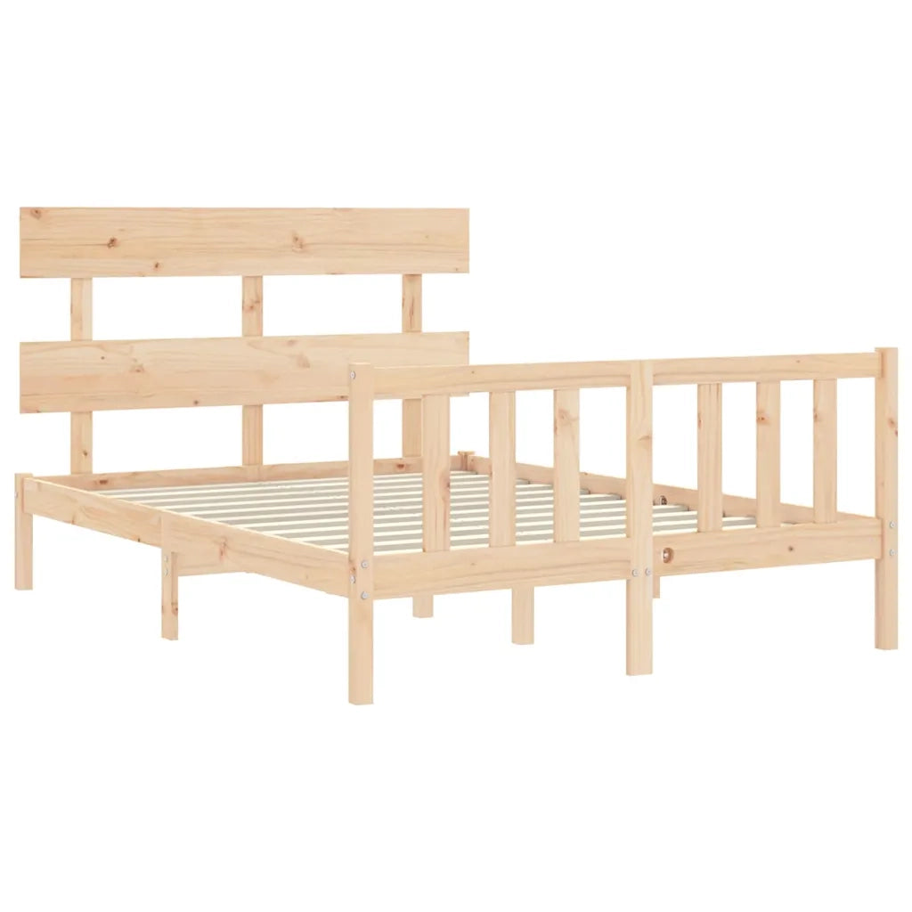 Giroletto senza Materasso-Struttura Letto 140x200 cm in Legno Massello di Pino 984479