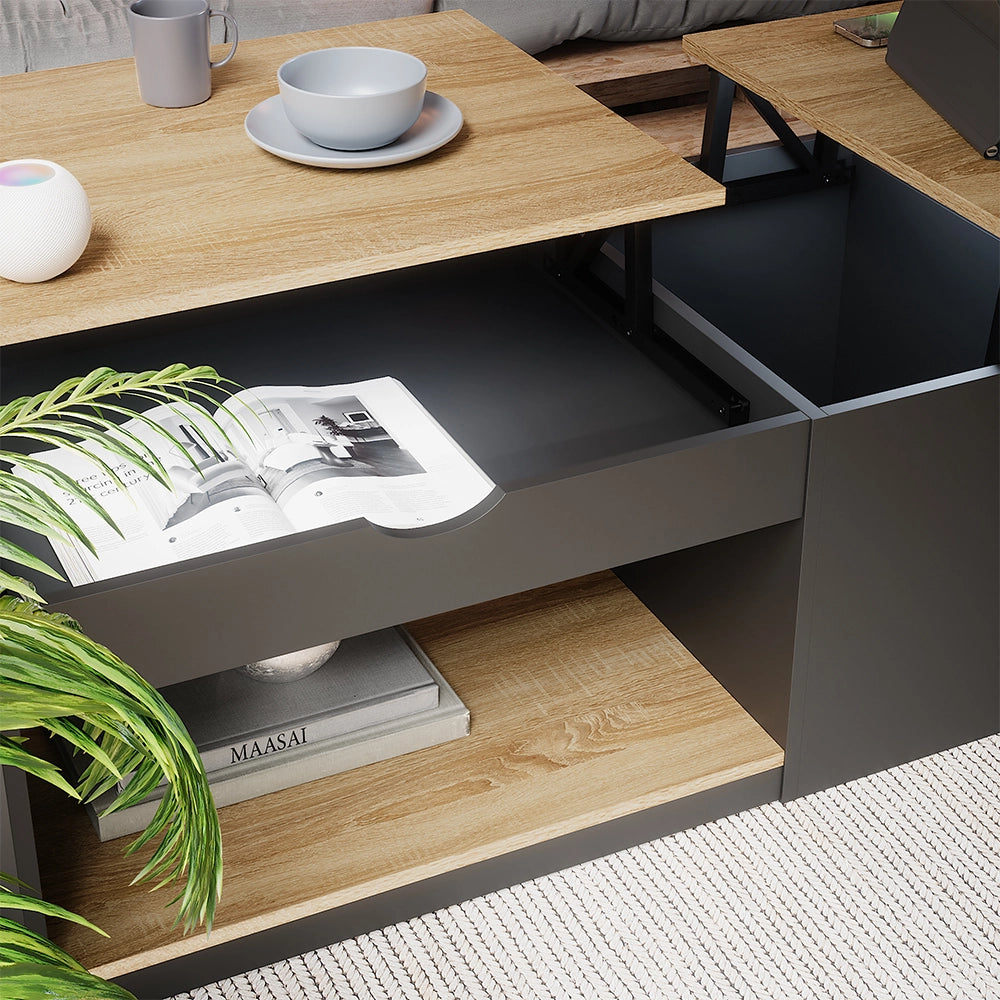 Vicco Tavolino salotto Nero 55 x 110 cm