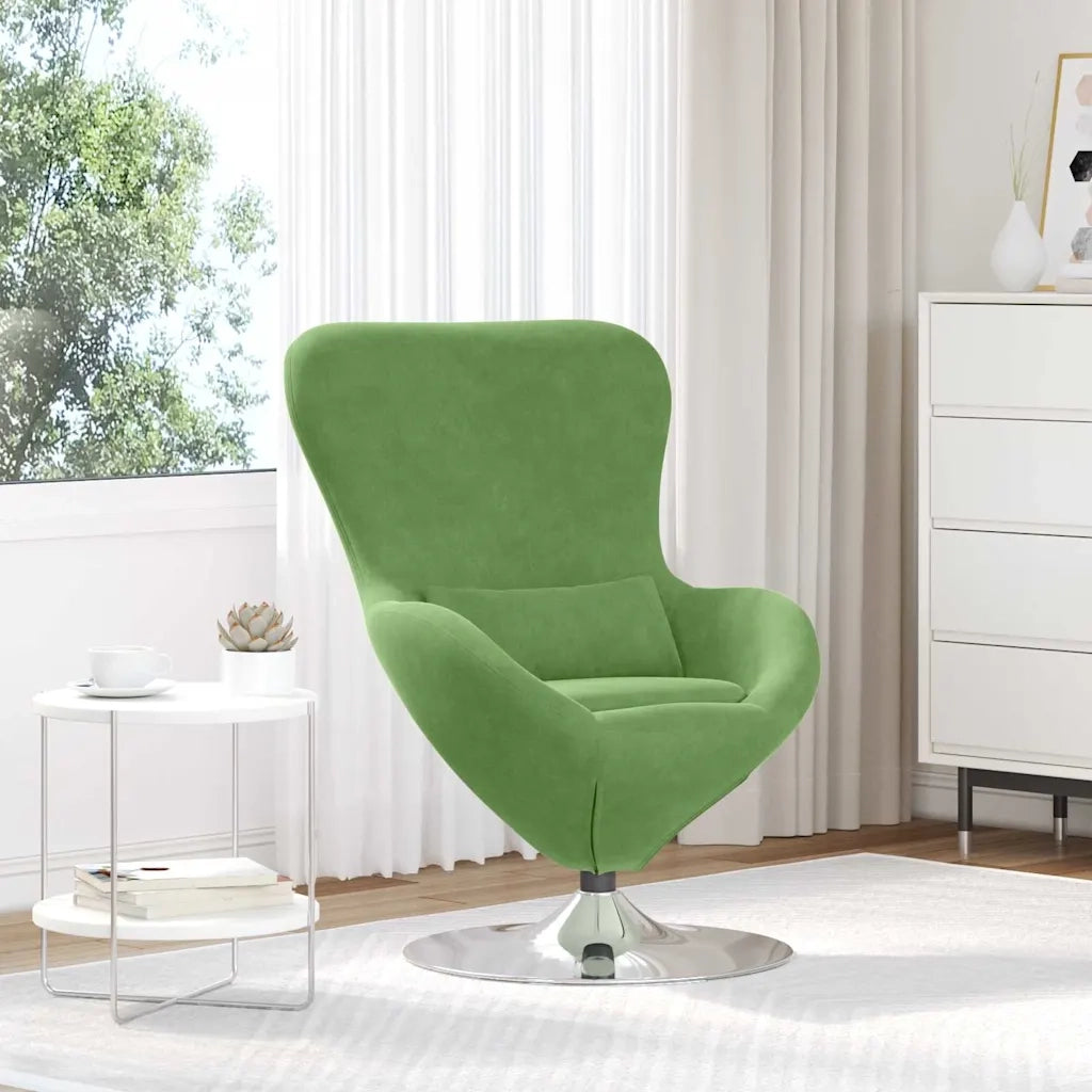 Poltrona uovo Verde chiaro Velluto 42002727