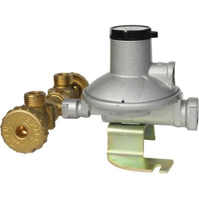 CENTRALINA GAS GPL 2 BOMBOLE CAVAGNA - REGOLATORE BP KG/H  7 + STAFFA