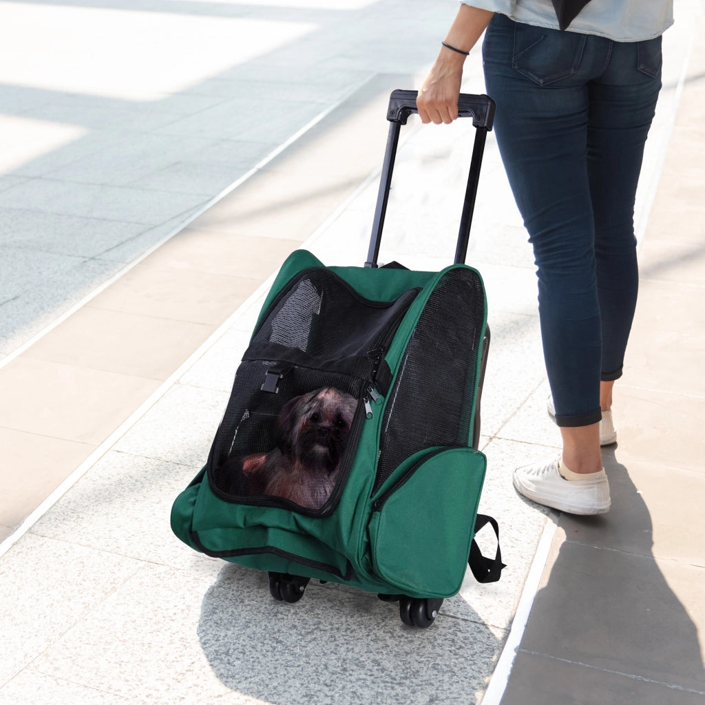 Zaino Trasportino per Cani e Gatti ¨C Minimal ¨C Verde, 42x25x55cm