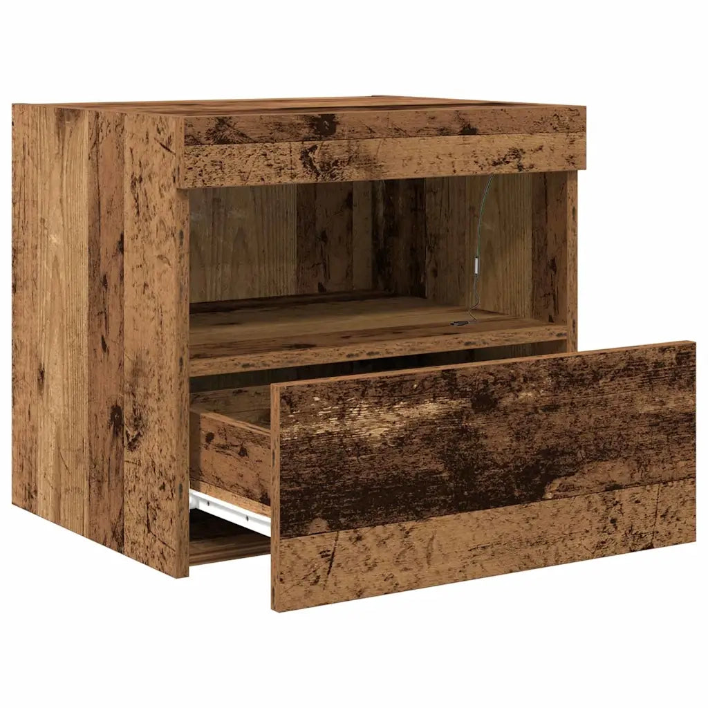 Armadio da Notte con cassetto Legno vecchio 50 x 40 x 45 cm 862180