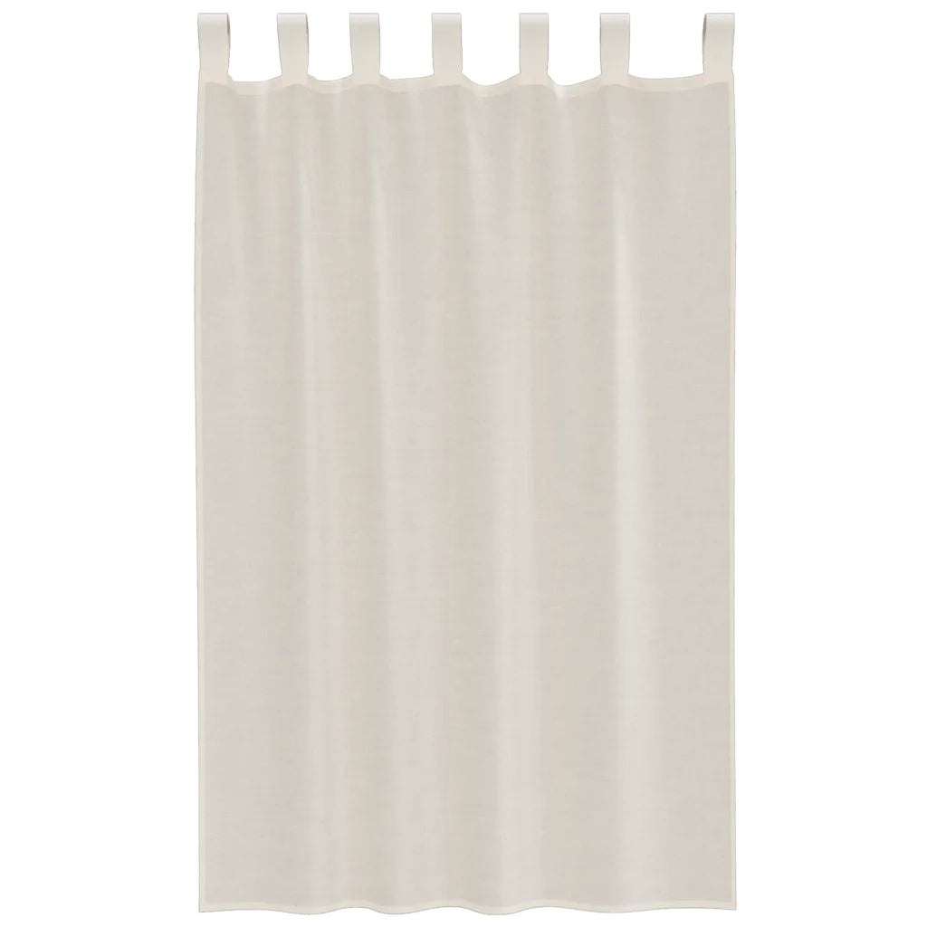 Tende in Voile con Linguetta 2 pz Crema 4102267