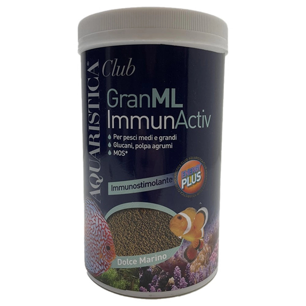 Aquaristica GranML ImmunActiv - mangime granulare per rafforzare il sistema immunitario di tutti i pesci marini e d'acqua dolce Formato: 1300 ml