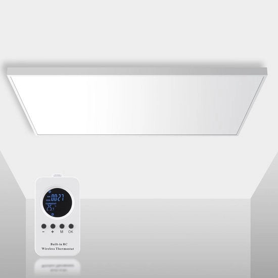 Infrarottaia a soffitto da 1000 Watt - Rapida diffusione di calore con termostato a tocco e 10 anni di garanzia