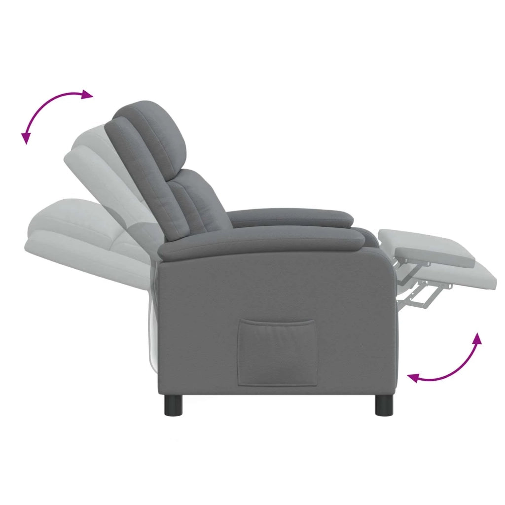 Poltrona Massaggiante Grigio Similpelle 42034864