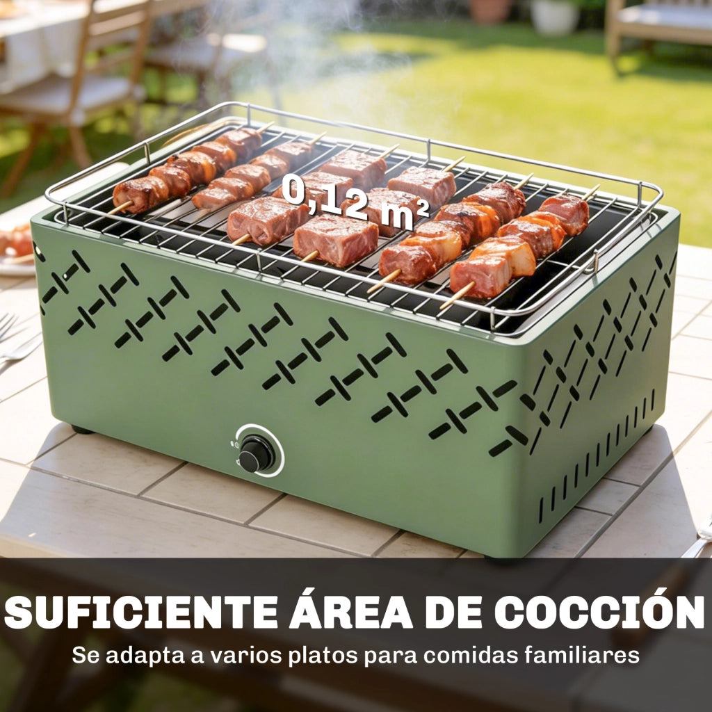 Barbecue a Carbone con Ventilatore ¨C Minimal ¨C Verde 45.5x29x21 cm