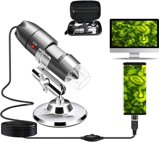 Microscopio Digitale - Inclusa Camera - Compatibile con Smartphone - Elettrico